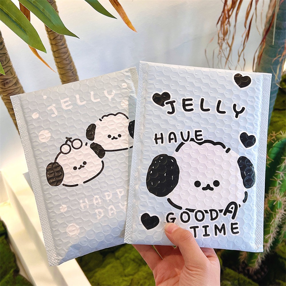 浅蓝色可爱小狗快递打包礼品收纳