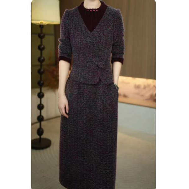 新中式国风改良旗袍连衣裙2025新款秋冬高端喜婆婆婚宴装妈妈礼服