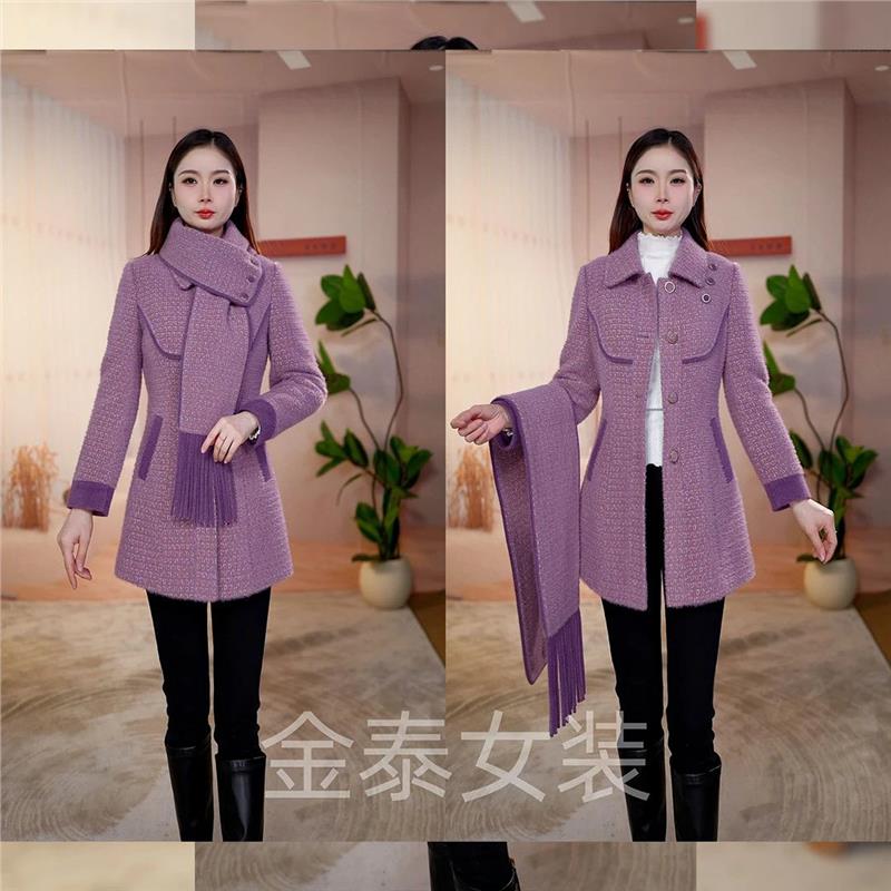 2025新款今年流行爆款高贵时尚加棉外套修身显档次女秋冬季外套