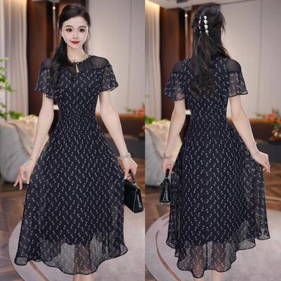 连衣裙2025新款今年流行爆款夏收腰显瘦气质长裙轻奢女人味打底裙