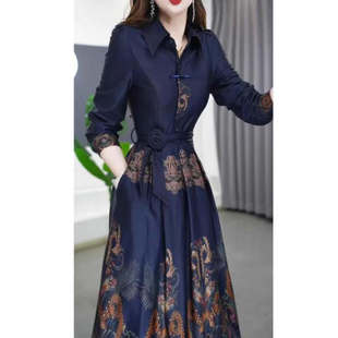 连衣裙2025新款女春秋今年流行爆款高档品牌长袖轻奢高级感