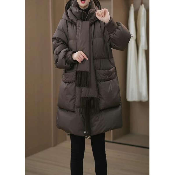 嘉兴平湖羽绒服女2025新款冬季九江品牌今年流行爆款妈妈中长外套