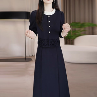 连衣裙2025新款女春秋冬十三行爆款假两件高档品牌长袖轻奢高级感