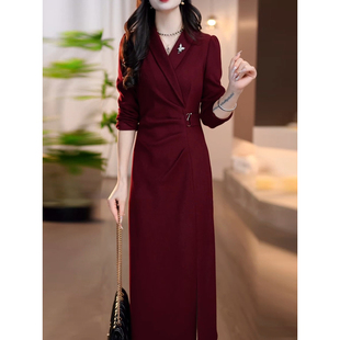 连衣裙2025新款女春秋十三行爆款高档长袖喜婆婆婚宴气质妈妈礼服