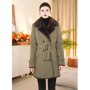 2025新款今年流行爆款秋冬防风中长款女毛呢外套保暖时尚女士外套