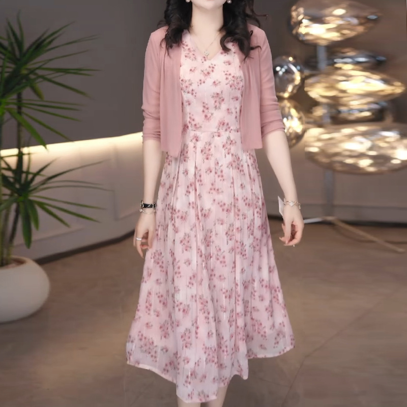 小香风套装连衣裙2025新款女夏季十三行爆款气质减龄高级感碎花裙