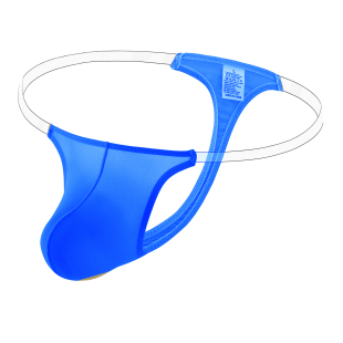 七色低腰男士内裤性感透明隐形带冰丝男式丁字裤男生