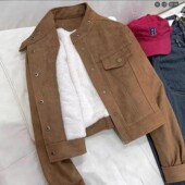 爆款 短款 加绒加厚废土风外套2025新款 休闲流行小个子夹克上衣外套