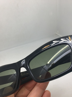 Aponis六十年代法国产手工板材框雕花女太阳镜墨镜玻璃镜片