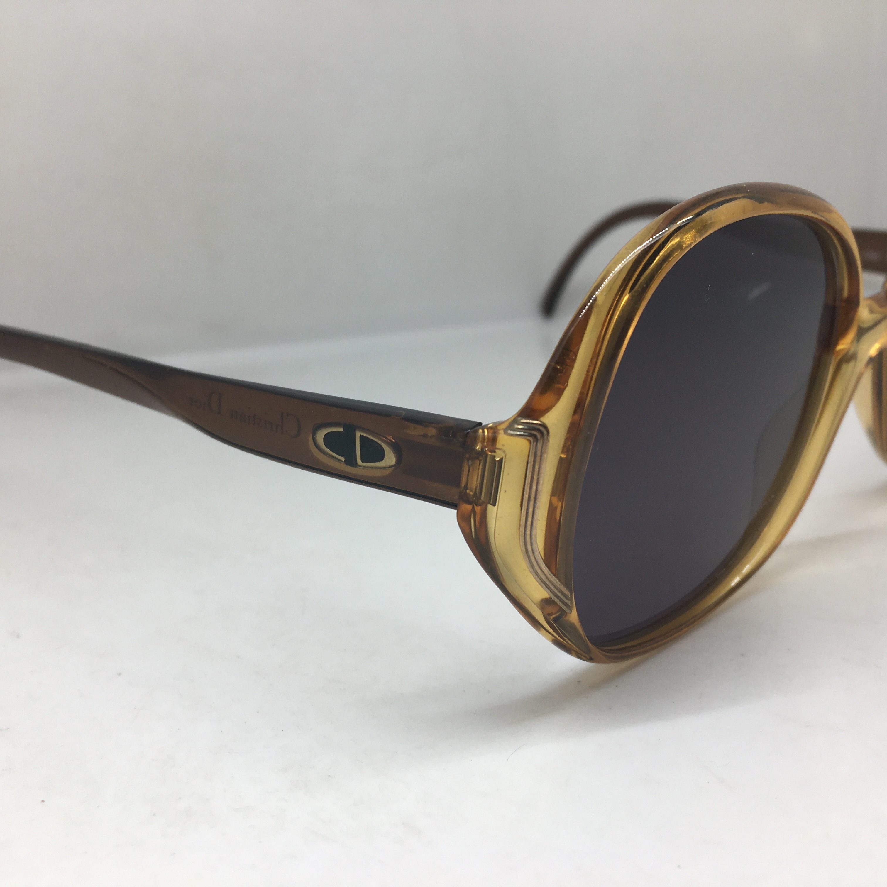 中古Vintage 80s CD2201 德国产optyl材质圆框太阳眼镜墨镜