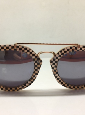 E8321S EJE Optico Sistema 手工 板材棕黑色格子框太阳镜墨镜