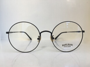 KARLKANI黑色合金圆框眼镜复古通用型眼镜架