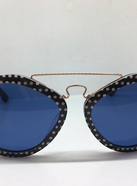 E8480S EJE Optico Sistema 手工板材框白色波点太阳镜墨镜瑕疵品