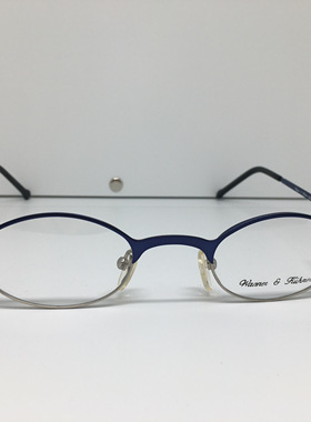 wannei & huhne 蓝色银色合金小框椭圆框镜架儿童近视框架