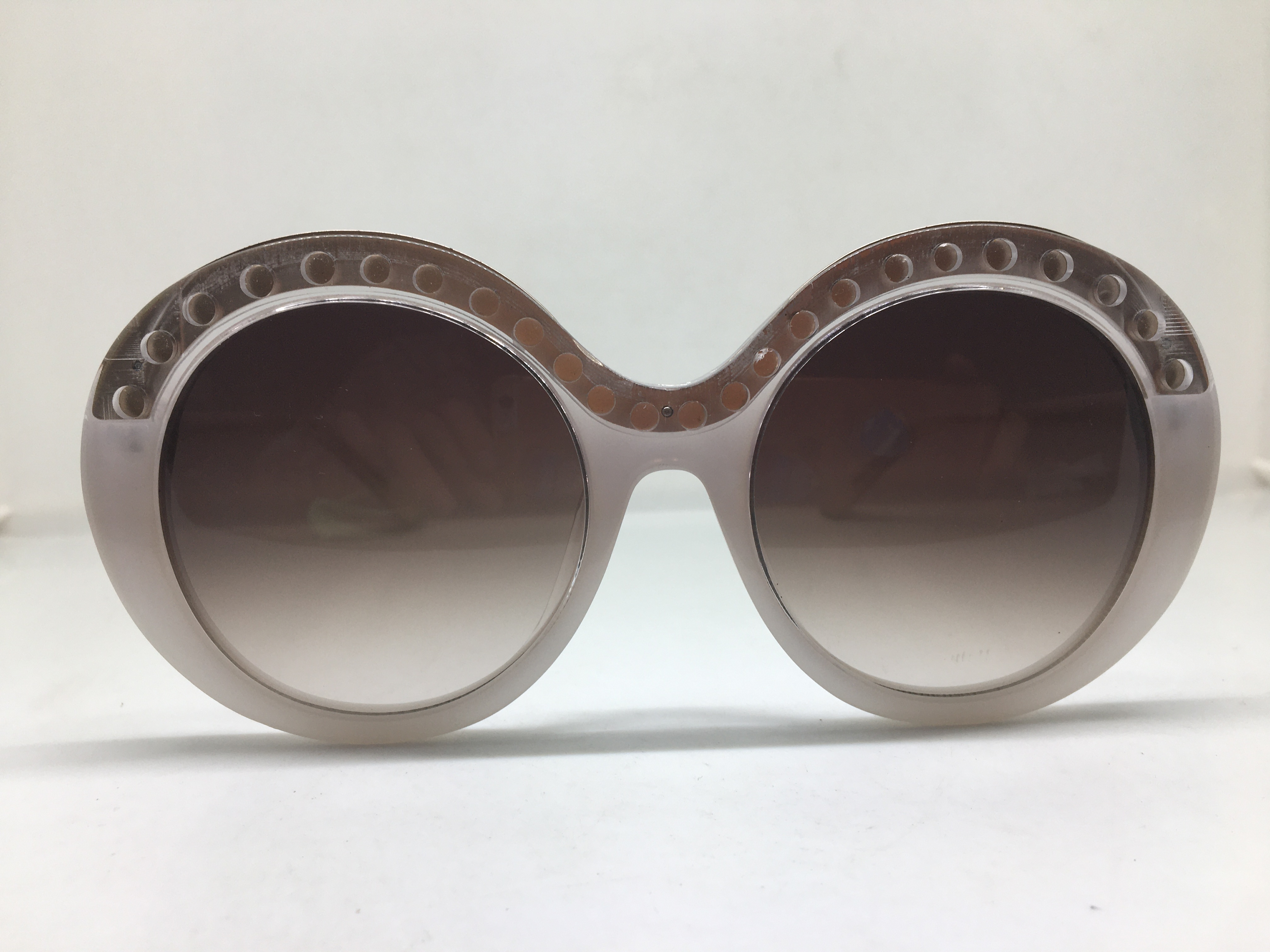 vintage手工板材大框圆形太阳镜墨镜