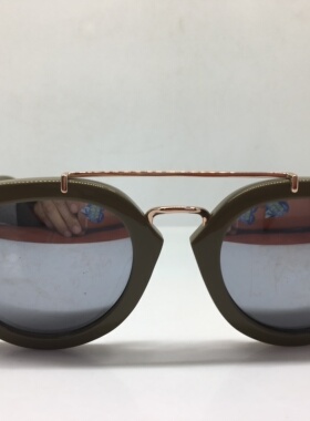 E8321S EJE Optico Sistema手工板材黄绿色复古太阳镜墨镜