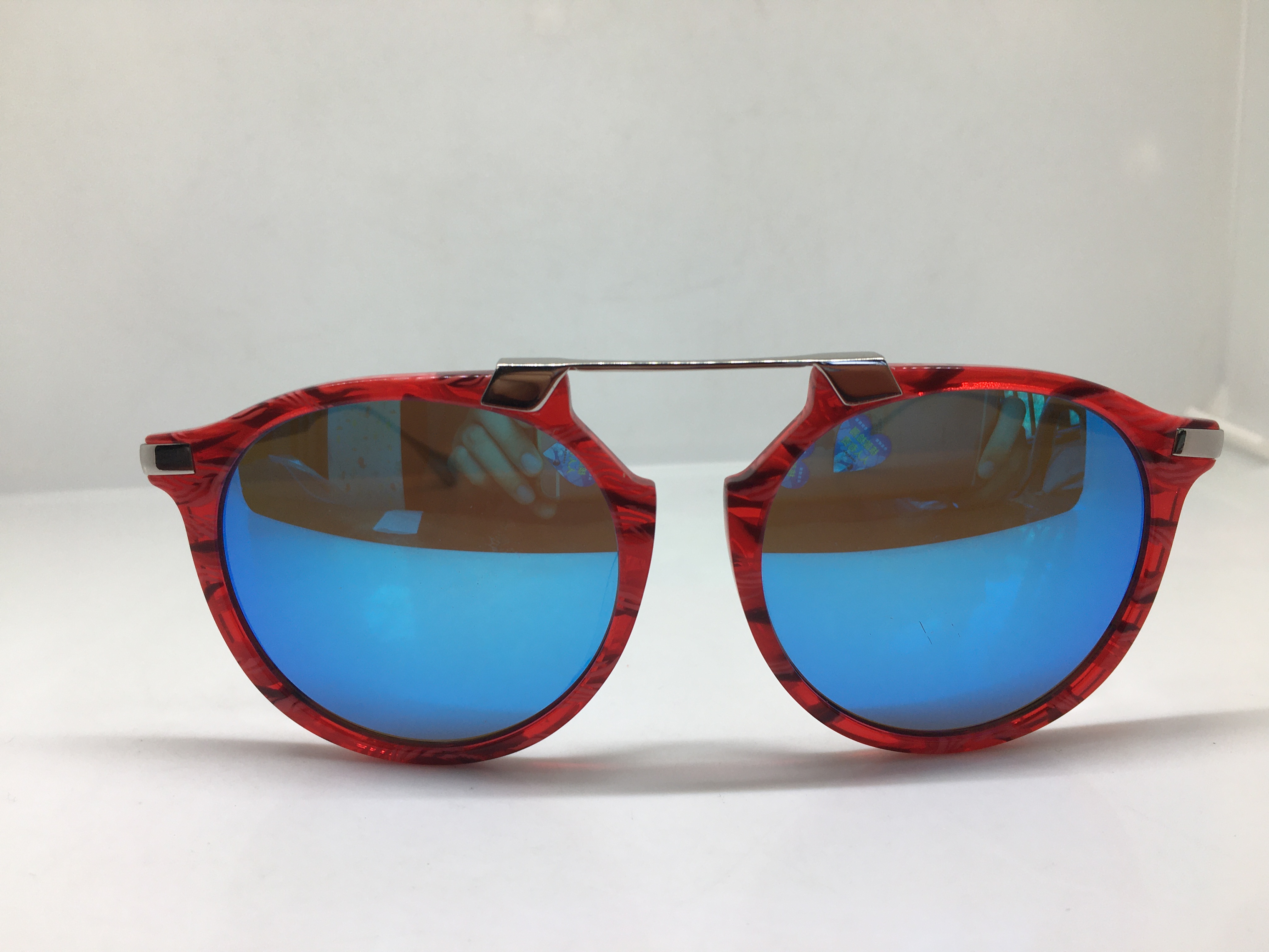 EJE Optico Sistema J2038/S手工板材红色太阳镜墨镜