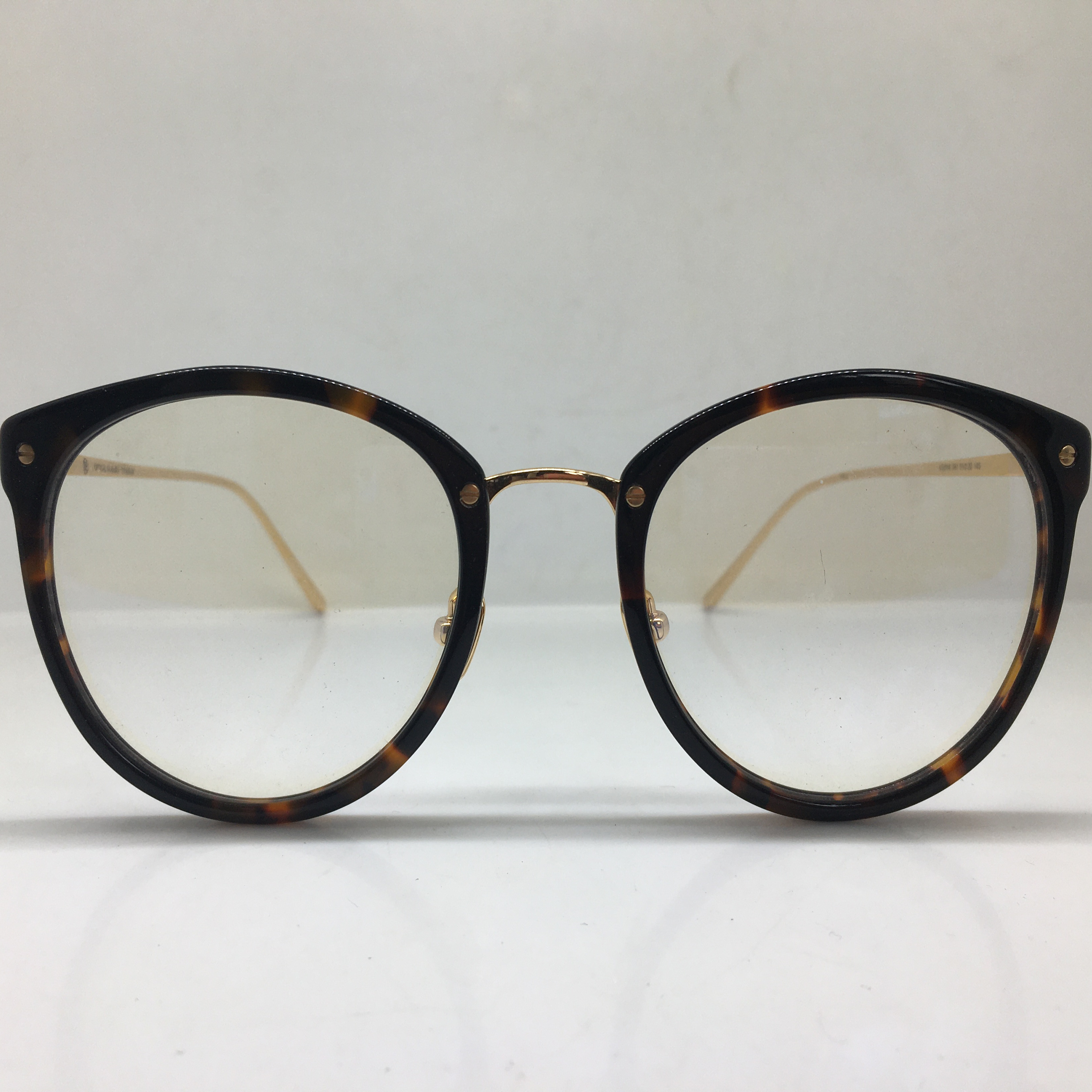 p3造型玳瑁色板材框桃形眼镜男女通用平面镜瑕疵品