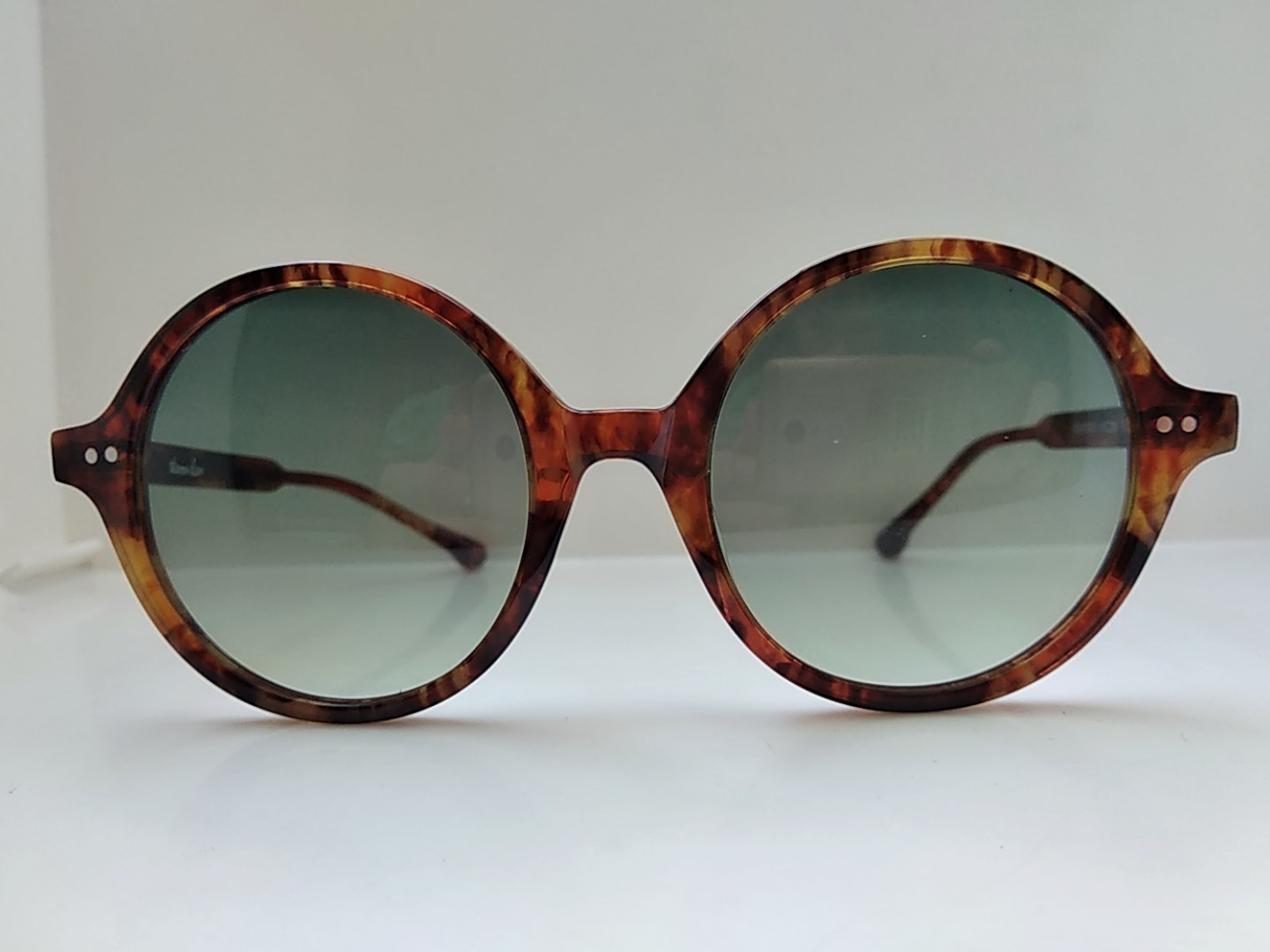 STURON ALAN BEATRICE红棕色手工板材圆框太阳镜复古通用型墨镜