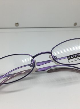 RACHEL COX R1201合金小框椭圆近视眼镜男女通用镜架意大利紫蓝黑