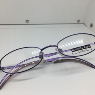 RACHEL COX R1201合金小框椭圆近视眼镜男女通用镜架意大利紫蓝黑