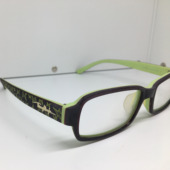 Thierry Mugei绿色板材框小框长方形近视眼镜架