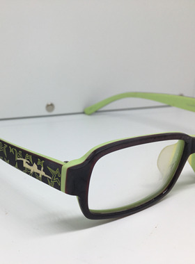 Thierry Mugei绿色板材框小框长方形近视眼镜架