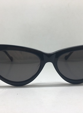 Misssgodzilla黑色板材三角形猫眼太阳镜潮墨镜