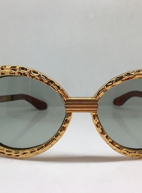 Vintage  Jackio 中古60年代末金色塑钢太阳镜墨镜玻璃镜片法国