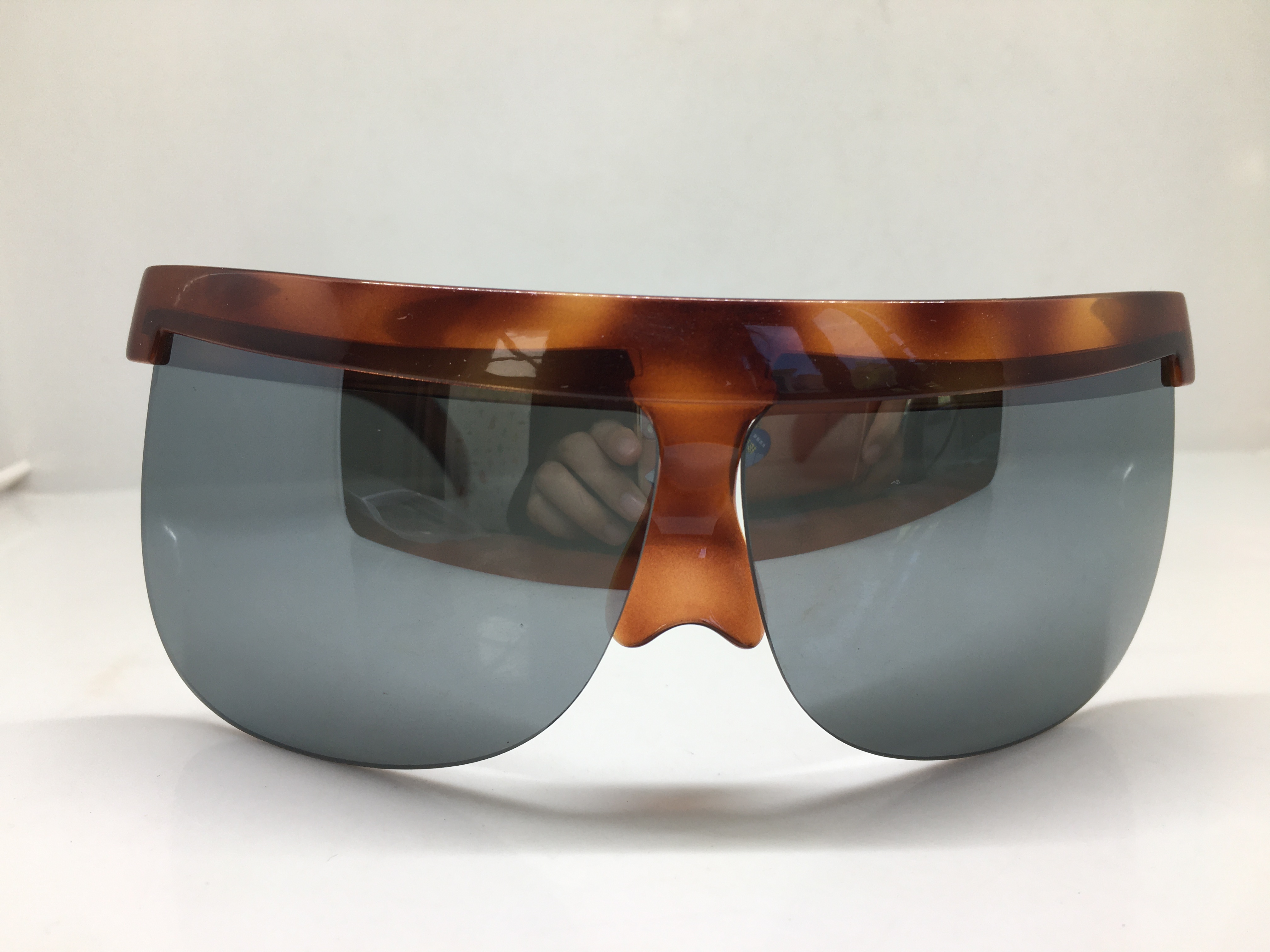 E8309S EJE Optico Sistema 手工 棕色大框遮脸太阳镜墨镜