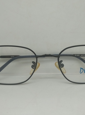 日单doos R1007 黑色合金方形框眼镜架男女通用镜框