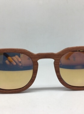 Vintage 原木色复古太阳镜木头实木墨镜男女通用