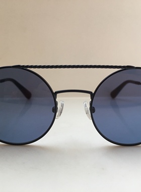 SENSAYA 蓝色金属框架太阳镜复古墨镜