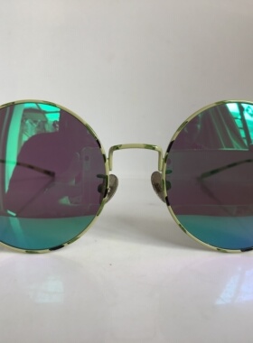 A Bathing APE BA13062 军绿色复古圆框眼镜太阳镜男女通用墨镜