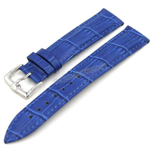 表带Timeking20mm蓝色真皮表带