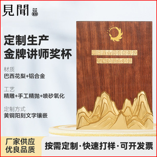 铝合金奖杯制作金牌讲师奖杯演讲比赛颁奖纪念奖杯文字镶嵌