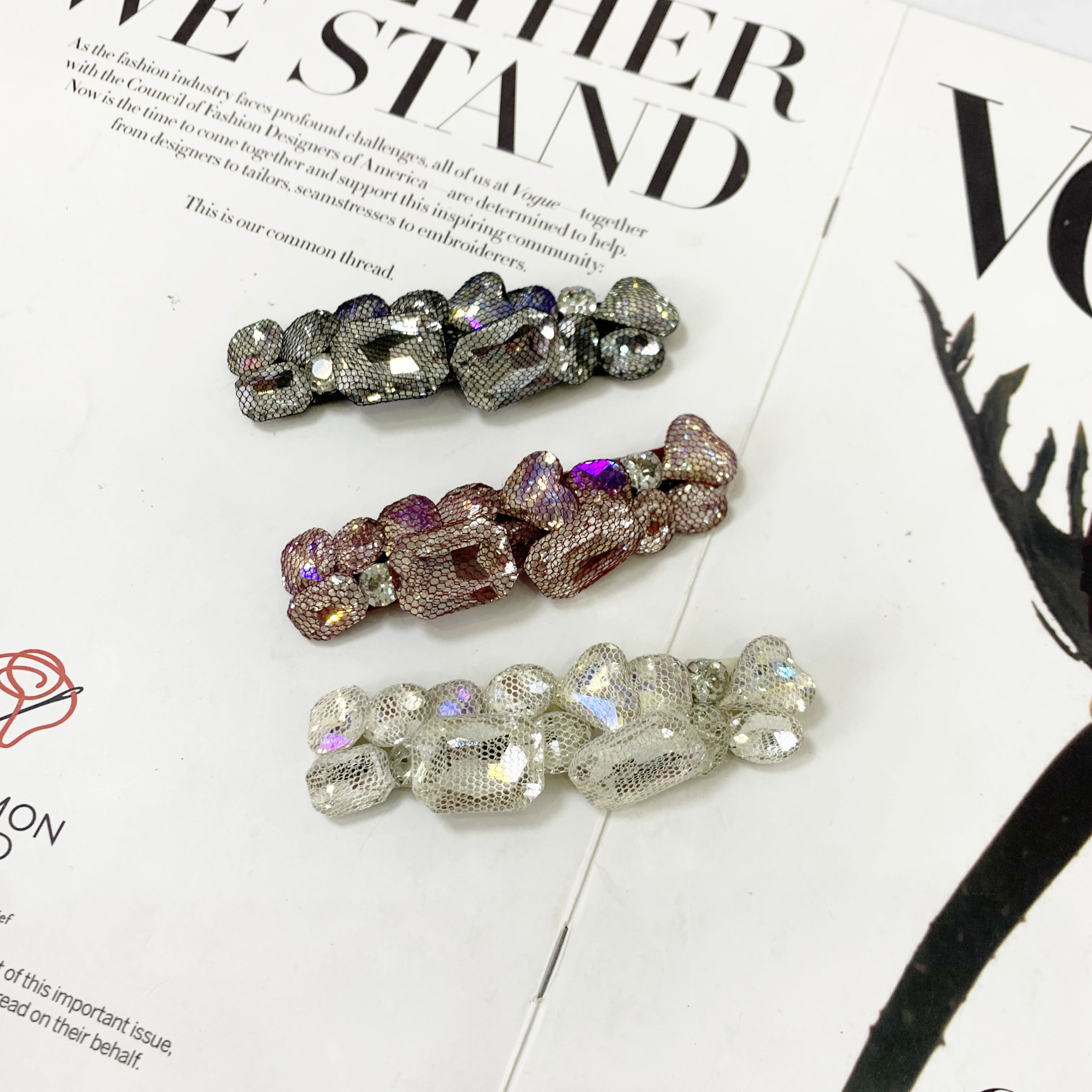 彩色闪钻链条鞋扣时尚百搭可拆卸女鞋配饰配件diy高跟鞋鞋面装饰