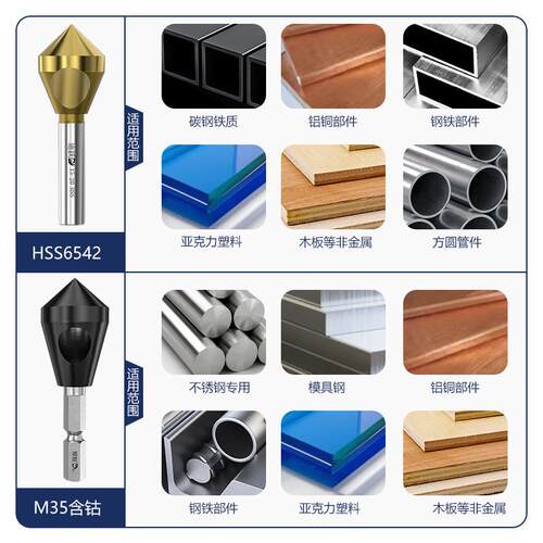 全新斜孔倒角器90度内孔螺丝沉孔倒角刀钻头去毛刺倒锥度扩孔