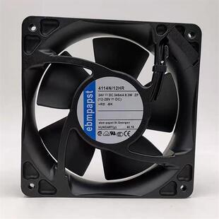 新款ebmpapst TYP 4114N/12HR 24V 345mA 8.3W 12038金属轴流风机