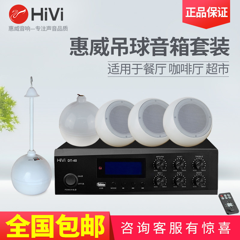 Hivi/惠威 TW-103吊球音响咖啡厅背景音乐吊挂音箱吊杆悬挂式喇叭