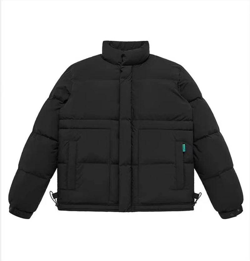 反光字母印花保暖立领羽绒服