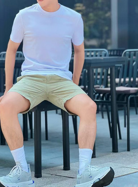 好穿！男士春夏万搭小白T圆领短袖T恤新疆棉水光魔术白色t三防F9