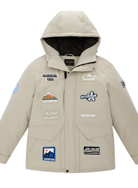 （鸟）冬季男士三防面料羽绒服潮流刺绣工装羽绒外套厚C4511/GX9