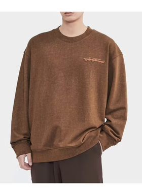 商场款秋男士彩色层叠字母印花卫衣休闲圆领上衣01970/T12