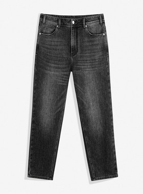 G家秋季男士牛仔裤时尚舒适经典百搭水洗宽松直筒长裤子23007/D10