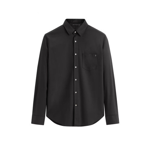 S码特价（鸟）男士山羊绒长袖衬衫保暖修身通勤衬衣厚C4Y07/A17