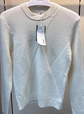 G家冬男士白色毛衣千鸟格系列圆领羊毛衫保暖套头20002K/A3