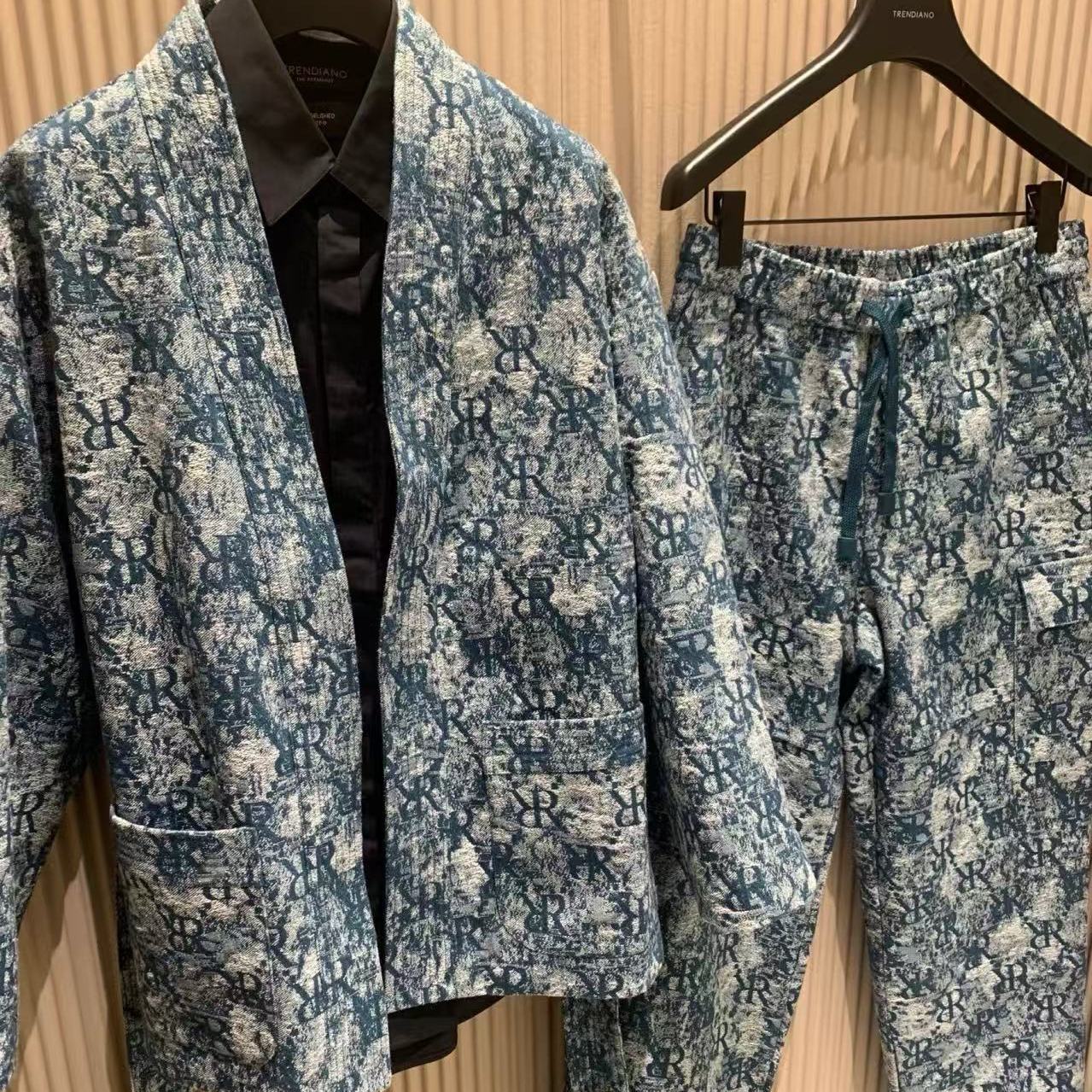 商场款秋季男字母提花廓形外套时尚百搭上衣夹克92420/i16