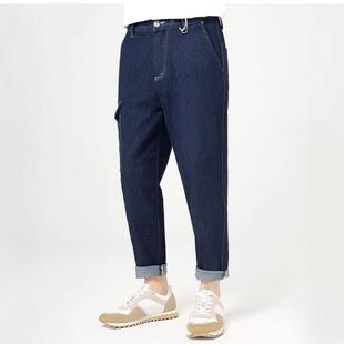 新疆棉5003I G家秋冬男士 长裤 宽松锥形休闲工装 E22 微绒保暖牛仔裤