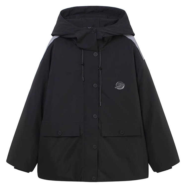 商场同款~2024冬季女装工装气凝胶保暖羽绒服厚款宽松情侣外套男